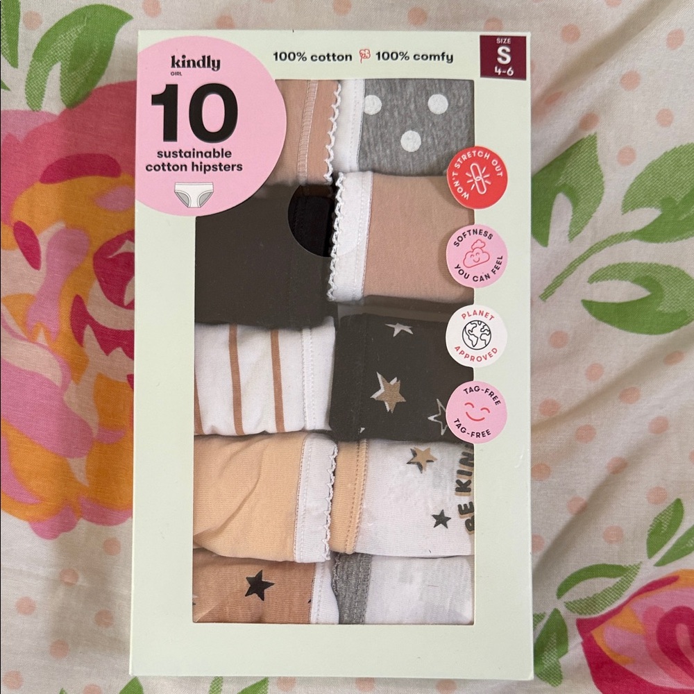 kindly 10-Pack Cotton Hipsters in Neutral Mix